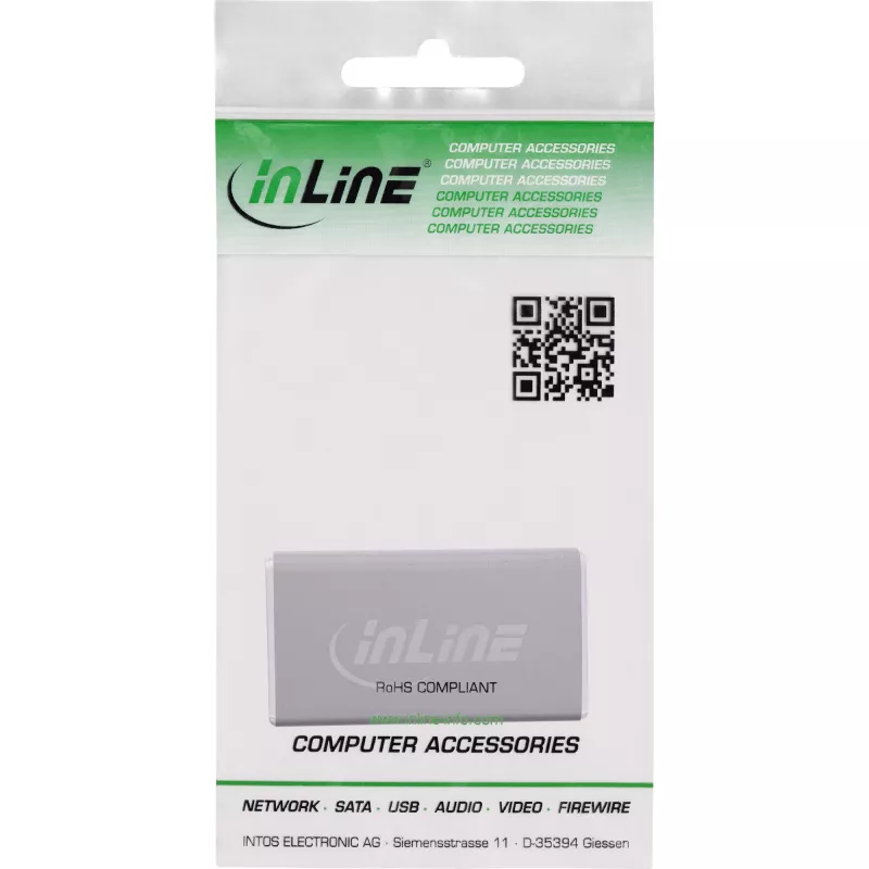 DisplayPort soovaheti InLine 17291A hall kullatud