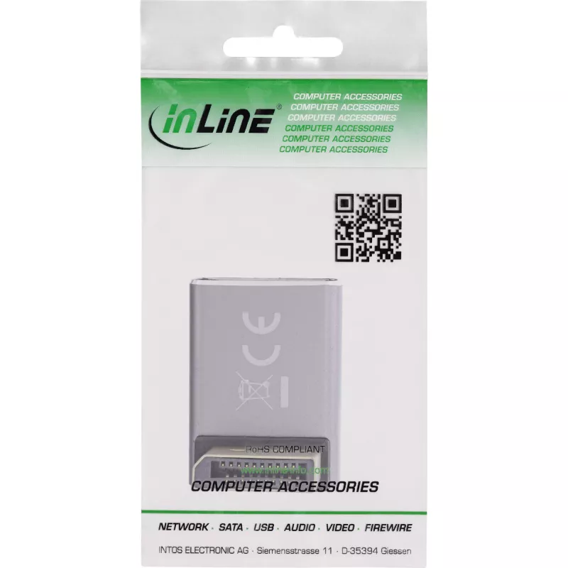 InLine 17291F kaablisoo-muundur DisplayPort Mini DisplayPort Hall Must