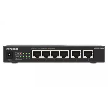 QNAP QSW-2104-2T-R2 võrgulüliti Haldamata 10G Ethernet (100/1000/10000) Lauapealne Must