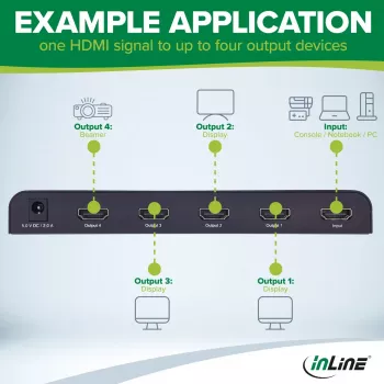 HDMI Video Splitter InLine 65010K 4x HDMI 4K Ultra HD