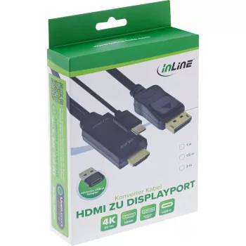 Aktiivne videomuundur InLine 17164I 3840 x 2160 pikslit HDMI DisplayPorti