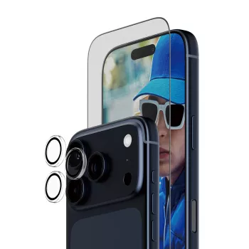 PanzerGlass 2-in-1 Essentials Bundle iPhone 17 Pro kriimustus- ja löögikindel