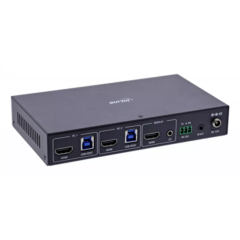 InLine 57885C KVM-lüliti riiulipaigaldusega, must