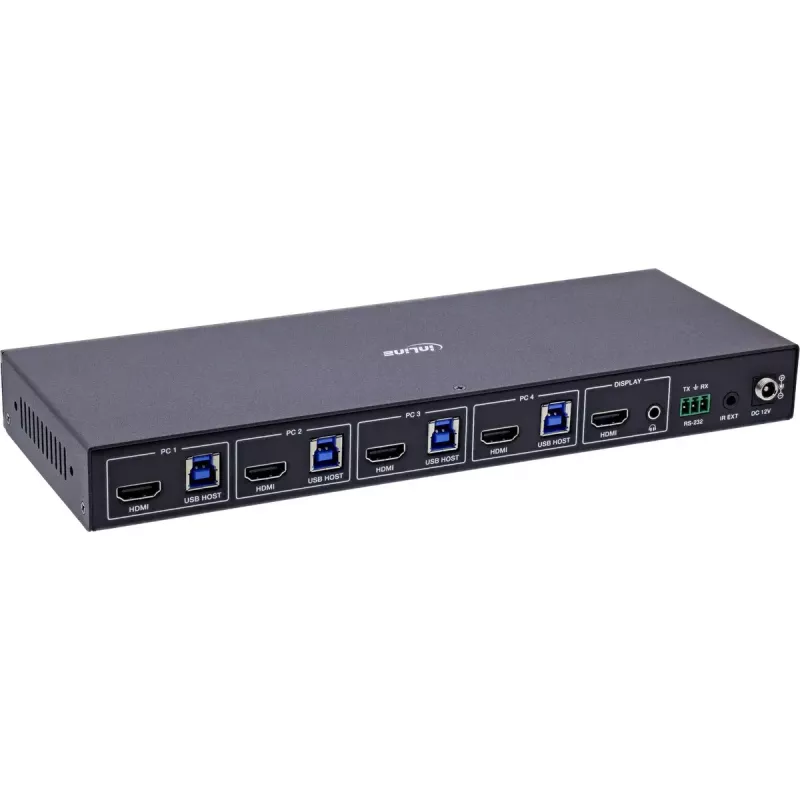 InLine 57885D KVM-lüliti Racki paigaldus Must