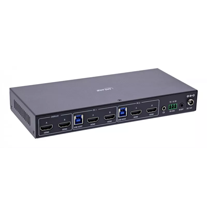 InLine 57885H KVM-lüliti Racki paigaldus Must