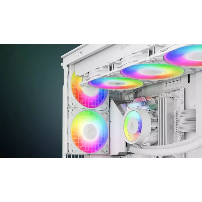 ARCTIC Freezer P14 Pro A-RGB (Valge) - 3-pakk 140 mm A-RGB PWM ventilaatorit kaablijaoturiga