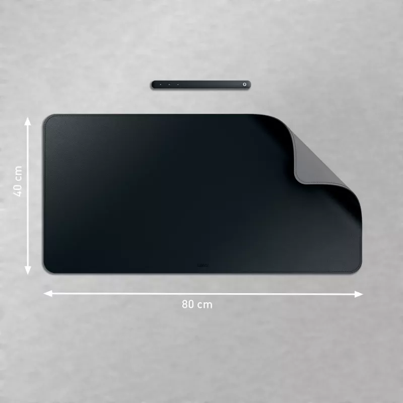 Leitz suur lauamatt. Toote värvus: Must, Materjal: Polüvinüülkloriid (PVC). Laius: 400 mm, Sügavus: 800 mm, Kõrgus: 2 mm