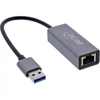 InLine 33380P liidesekaardid/adapter RJ-45 USB Type-A-pistik 1 Gbit/s