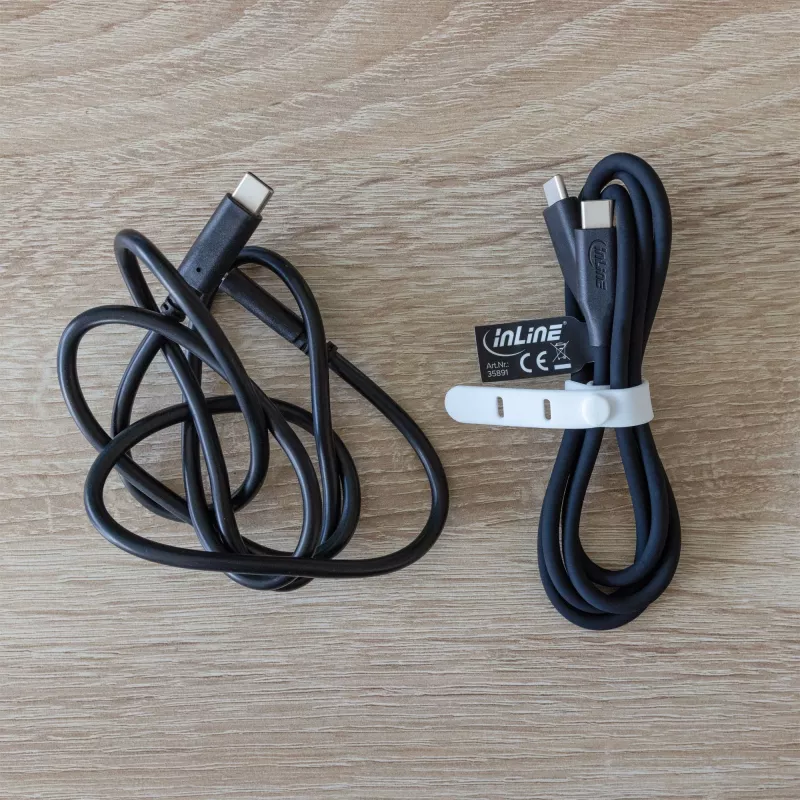 USB-kaabel InLine 35892 2m USB C Must USB 2.0 0,48 Gbit/s