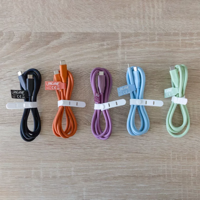 InLine 35895G USB-kaabel USB 2.0 0,5 m USB C roheline