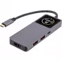 USB-C liidese jaotur InLine 35392D USB 3.2 Gen 2 Type-C hostilt HDMI-le, USB-A-le, USB-C-le 10000 Mbit/s Hall