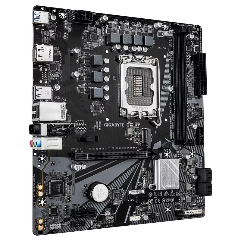 GIGABYTE H610M D3W WIFI6 emaplaat – toetab 14. põlvkonna Inteli Core protsessoreid, 5+1+1 faasi VRM, kuni 5600 MHz DDR4, 1xPCIe 3.0 M.2, Wi-Fi 6, 1GbE LAN, USB 3.2 Gen 1