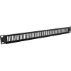 InLine 19-tolline perforeeritud pimepaneel, 2U, RAL 9005 must