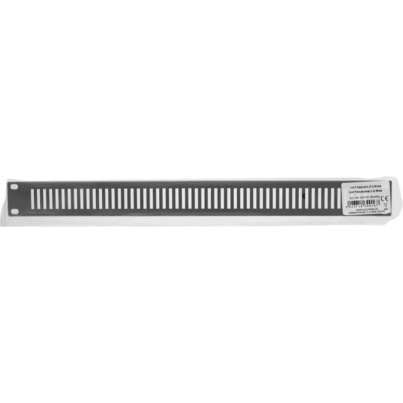 InLine 19-tolline perforeeritud pimepaneel, 2U, RAL 9005 must
