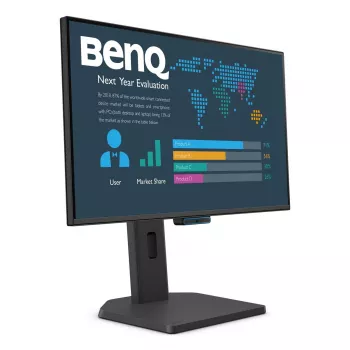 Monitor BenQ 23.8 tolli 1080p FHD LCD, 1920×1080, 5 ms, 16:9, matt, kõlarid, VESA, kõrguse reguleerimine, must