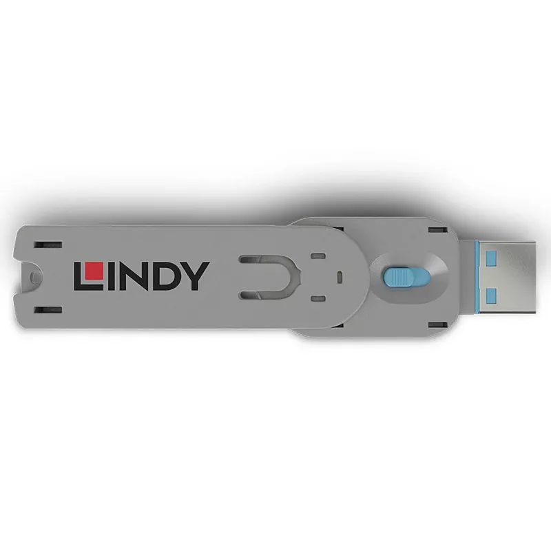 Pordiblokeerija võti Lindy Sinine USB-tüüp A