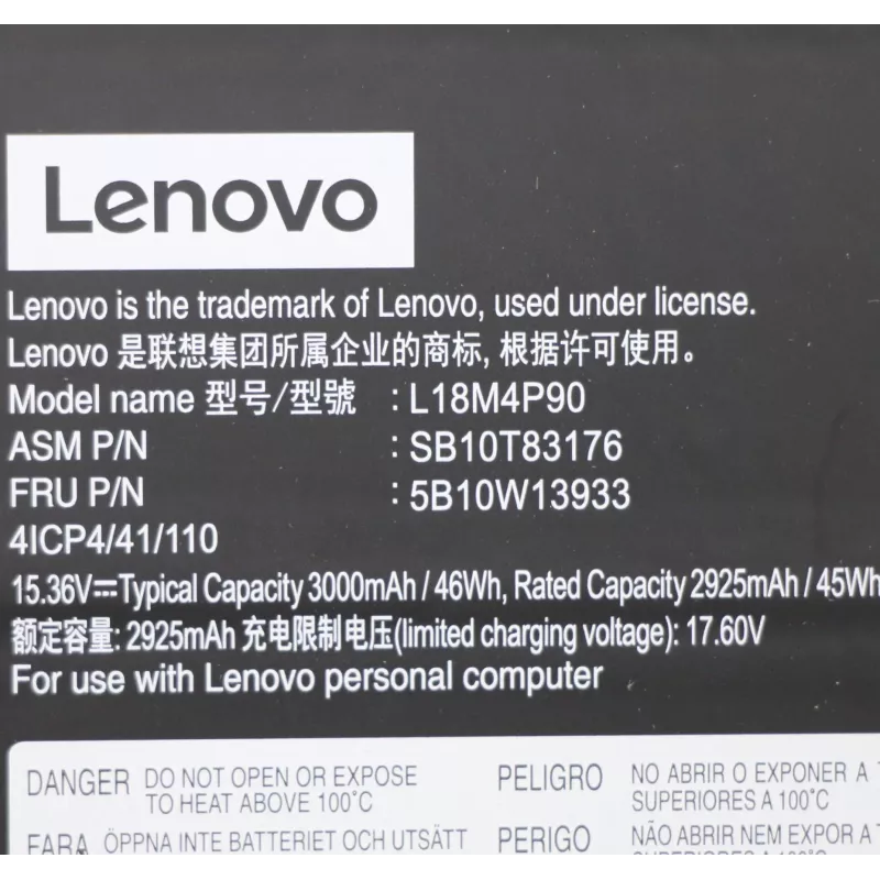 Sisemine liitiumioon-sülearvutiaku Lenovo 46 Wh mudel 5B10W13933