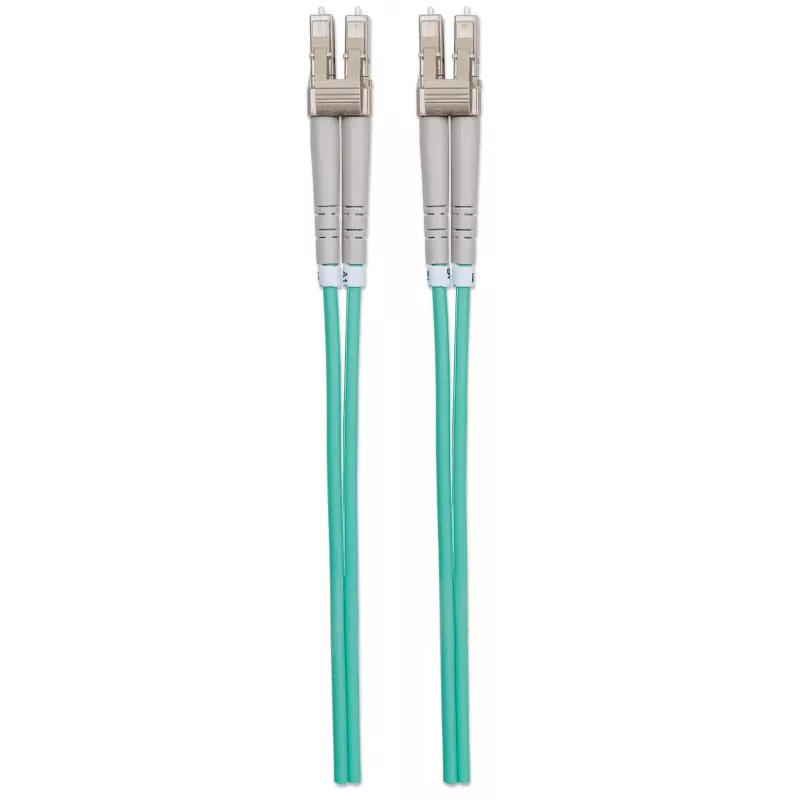 Intellinet fiiberoptiline ühenduskaabel, OM3, LC/LC, 5m, Aqua, Duplex, Multirežiim, 50/125 µm, LSZH, Fiiber, eluaegne garantii
