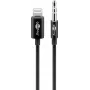 Heliühenduskaabel Goobay Apple Lightning 3,5 mm 1 m Must