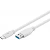 USB-kaabel Goobay 67188 USB 3.2 Gen 1 1m USB C USB A Valge