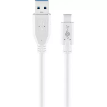 USB-kaabel Goobay 67188 USB 3.2 Gen 1 1m USB C USB A Valge