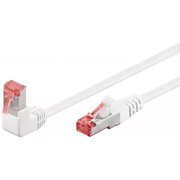 Paranduskaabel Goobay CAT 6 90° nurga all S/FTP valge 10 m