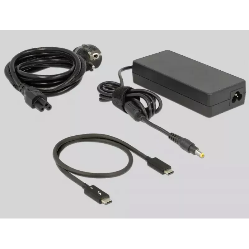 DeLOCK 87725 sülearvuti dokk, juhtmega, Thunderbolt 3, must hõbedane