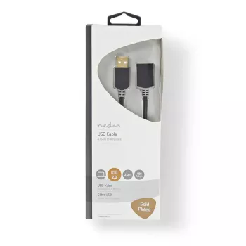 USB-kaabel Nedis CCBW60010AT20 2 m USB 2.0 USB A Antratsiit