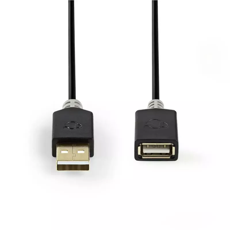 USB-kaabel Nedis CCBW60010AT20 2 m USB 2.0 USB A Antratsiit