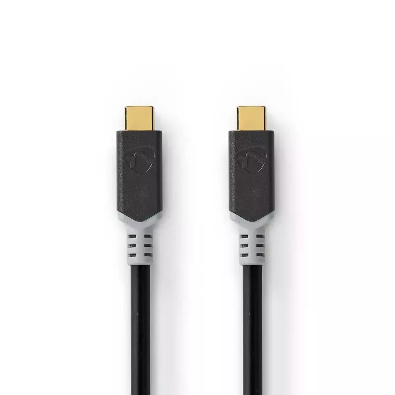 USB-kaabel Nedis CCBW64020AT20 USB4 Gen 2x2 2 m USB C must hõbedane