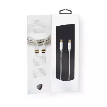 USB-kaabel Nedis CCTB60700AL20 2m USB C Alumiinium USB 2.0