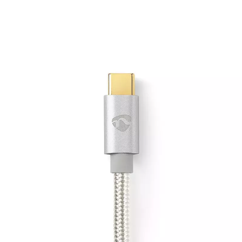 USB-kaabel Nedis CCTB60700AL20 2m USB C Alumiinium USB 2.0