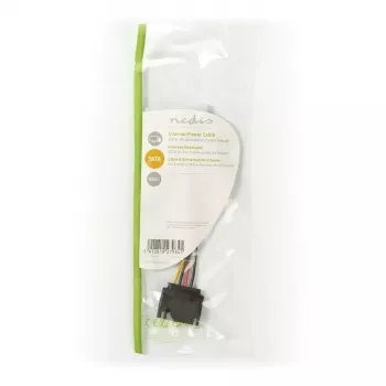 Nedis CCGP73520VA015 sisemine toitekaabel 0,15 m 2 x SATA 15-pin Molex 4-pin
