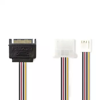 Nedis CCGP73550VA015 sisemine toitekaabel 0,15 m SATA 15-pin isane