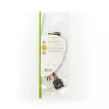 Nedis CCGP73555VA015 sisemine toitekaabel 0.15 m SATA 15-kontaktiline Molex