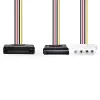 Nedis CCGP73555VA015 sisemine toitekaabel 0.15 m SATA 15-kontaktiline Molex