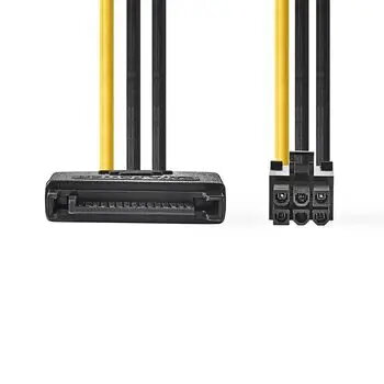 Sisemine toitekaabel Nedis CCGP74200VA015 0,15 m SATA 15-kontaktiline isane