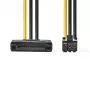 Sisemine toitekaabel Nedis CCGP74200VA015 0,15 m SATA 15-kontaktiline isane