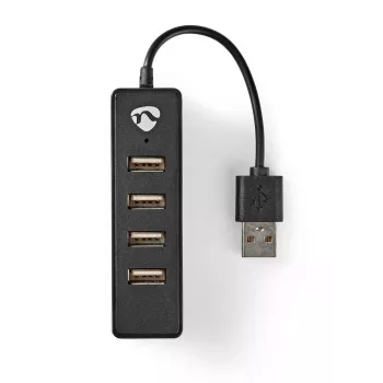 USB-jaotur Nedis UHUBU2420BK USB 2.0 480 Mbit/s Must