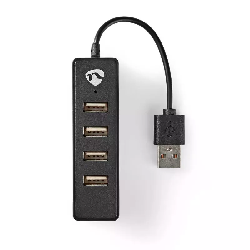 USB-jaotur Nedis UHUBU2420BK USB 2.0 480 Mbit/s Must