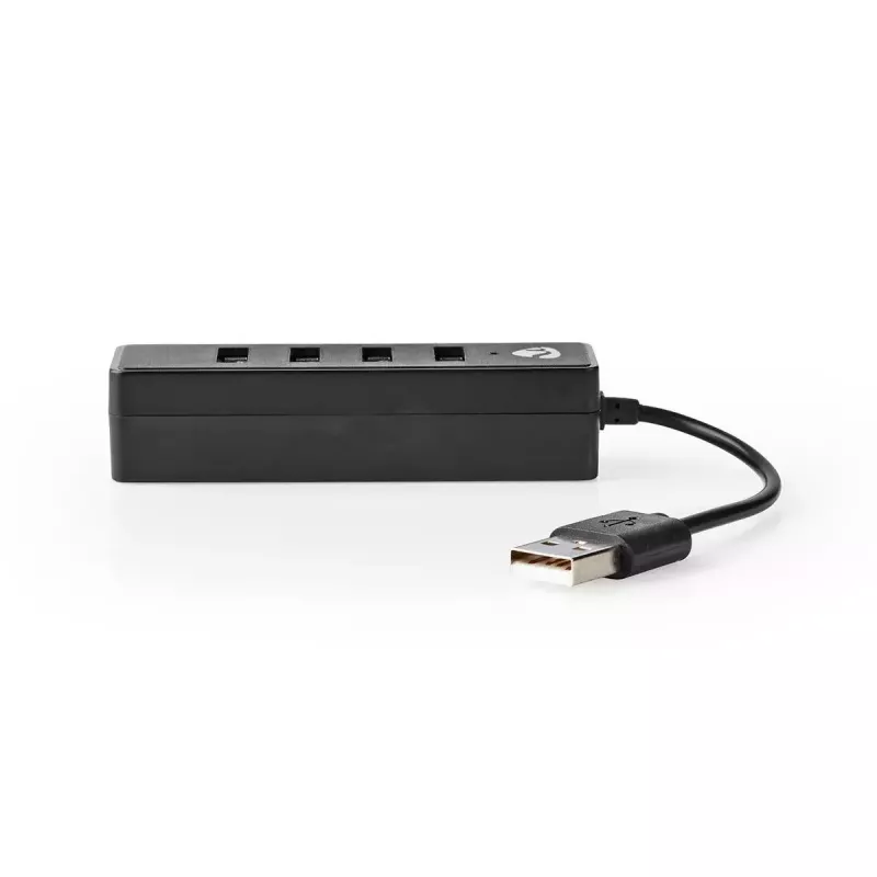 USB-jaotur Nedis UHUBU2420BK USB 2.0 480 Mbit/s Must