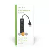 USB-jaotur Nedis UHUBU2420BK USB 2.0 480 Mbit/s Must