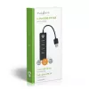 USB-jaotur Nedis UHUBU2420BK USB 2.0 480 Mbit/s Must