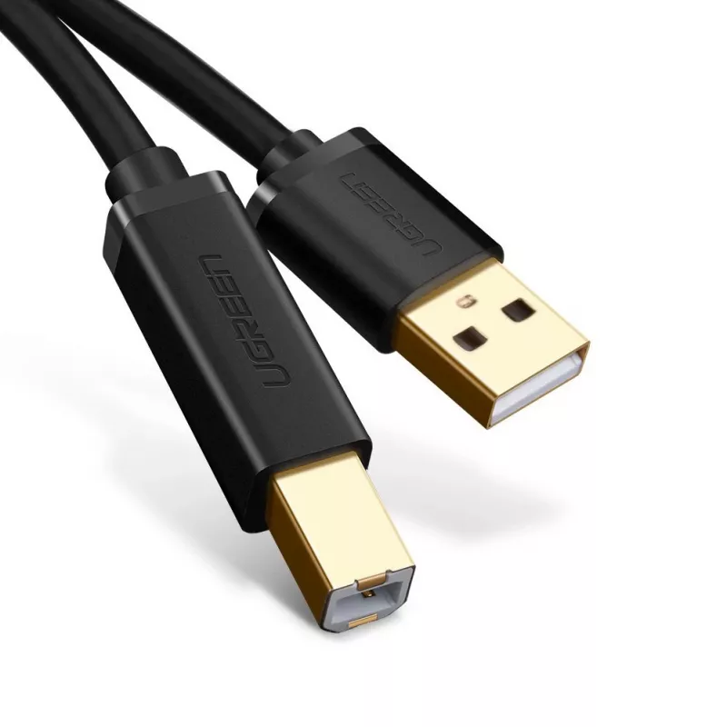 USB 2.0 kaabel UGREEN 10350 — USB A USB B-le, 1,5 m, kullatud kontaktid, must