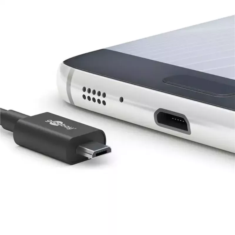 Goobay Micro-USB toiteplokk 15 W siseruumide laadija 3 A 1,5 m must