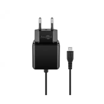 Goobay Micro-USB toiteplokk 15 W siseruumide laadija 3 A 1,5 m must
