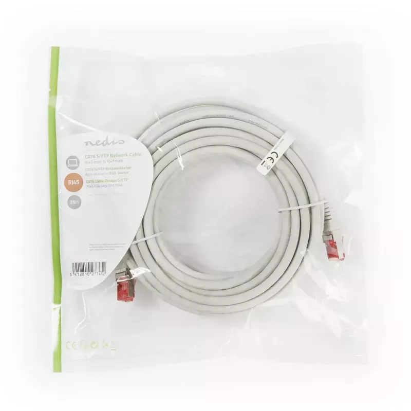 Võrgukaabel Nedis CCGP85221GY75 7.5 m Cat6 SF/UTP