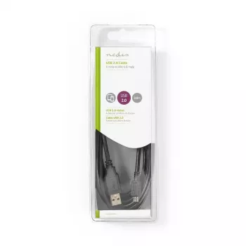 Nedis USB-kaabel USB 2.0 3m USB A Micro-USB B Must
