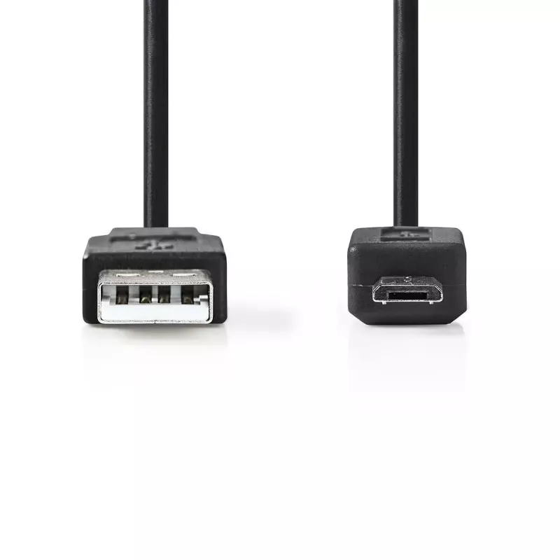 Nedis USB-kaabel USB 2.0 3m USB A Micro-USB B Must