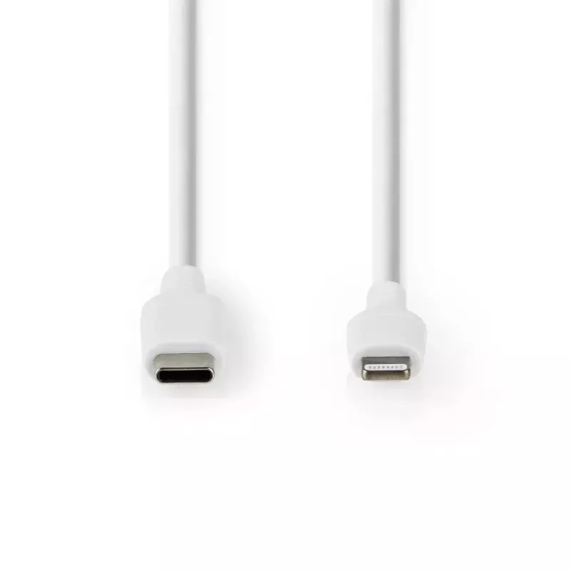 Lightning-kaabel Nedis CCGW39650WT10 1m Valge USB C